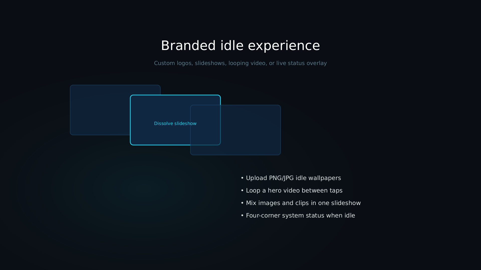 Branded idle screen illustration